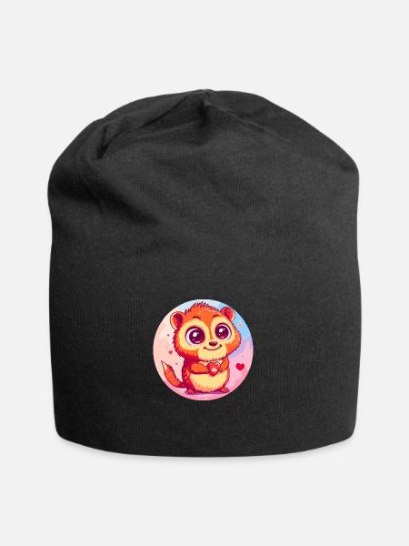 Beloved hug - Jersey Beanie - black