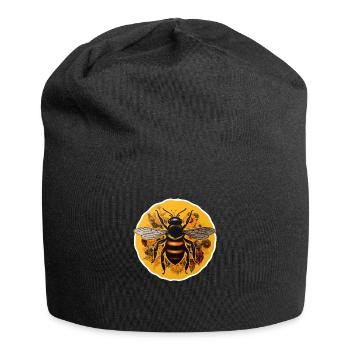 Honigbiene - Jersey-Beanie - Schwarz - Vorne