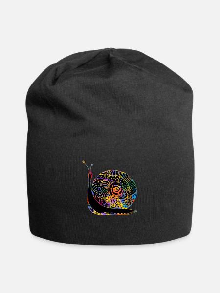 Schnecke - Jersey-Beanie - Schwarz