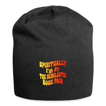 Spirituell bin ich auf der Scholastic Book Fair - Jersey-Beanie - Schwarz - Vorne
