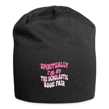 Geistlich bin ich auf der Scholastic Book Fair - Jersey-Beanie - Schwarz - Vorne