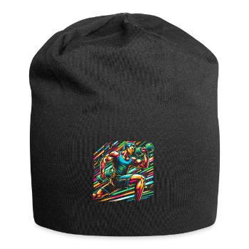 Force musculaire : Biceps Curls Artwork - Bonnet en jersey - noir - Devant