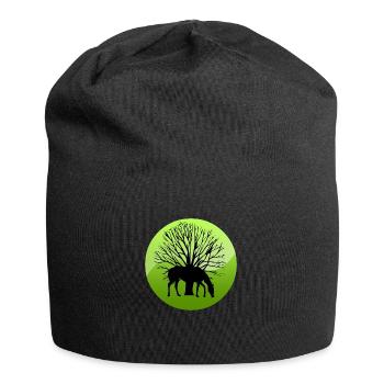 Pferd - Jersey-Beanie - Schwarz - Vorne