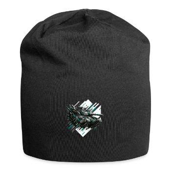 Dynamisches Angriffsfeuer - Jersey-Beanie - Schwarz - Vorne