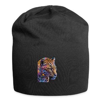 Leopard - Jersey Beanie - black - Front