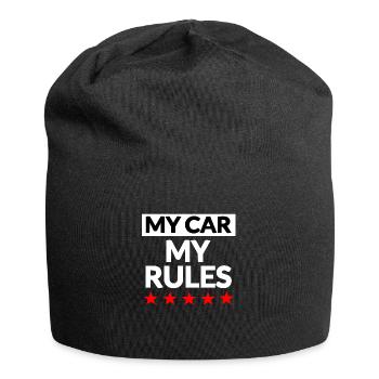 Auto - Jersey-Beanie - Schwarz - Vorne
