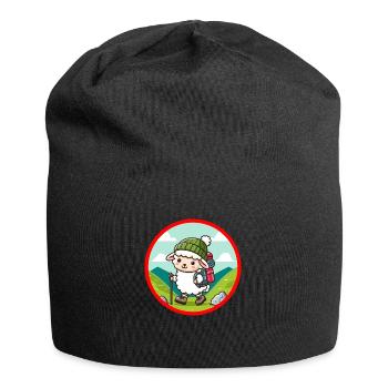 Colline de marche Moutons - Bonnet en jersey - noir - Devant