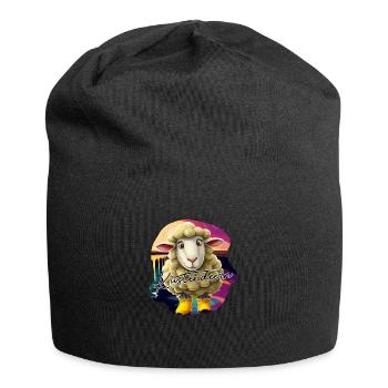 Küstendeern Schaf am bunten Deich - Jersey-Beanie - Schwarz - Vorne