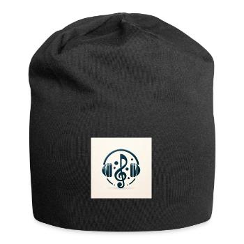 Élégance mélodique - Bonnet en jersey - noir - Devant