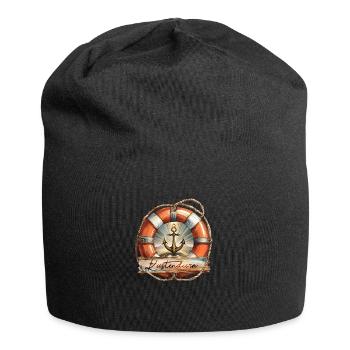 Küstendeern Rettungsring - Jersey-Beanie - Schwarz - Vorne
