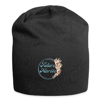 Bride-to-be Rustic Flowers - Matching tshirt - Jersey Beanie - black - Front