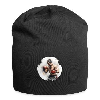 Boxen ist eine der ältesten Sportarten - Jersey-Beanie - Schwarz - Vorne