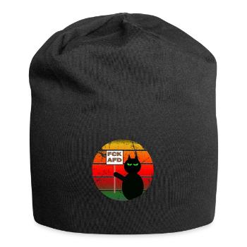 The Cat Statement FCKAFD - Jersey-Beanie - Schwarz - Vorne
