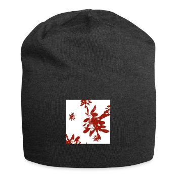 Blätter Design - Jersey-Beanie - Anthrazit - Vorne