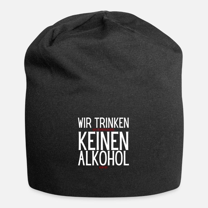 Nonalcoholic? Look twice! - Jersey Beanie - black