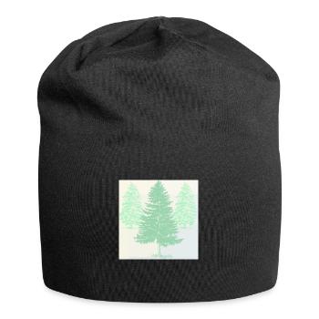 Pastel-colored pines. - Jersey Beanie - black - Front
