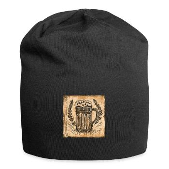 Biergarten München Oktober Bayern Bier Feiern Fest - Jersey-Beanie - Schwarz - Vorne