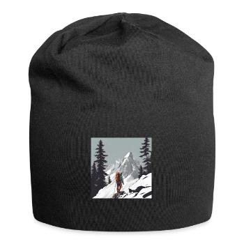 Bergsteigen - Jersey-Beanie - Schwarz - Vorne