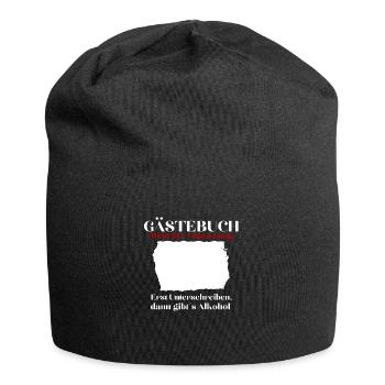 60th Birthday 60 Years Old Funny Guestbook - Jersey Beanie - black - Front