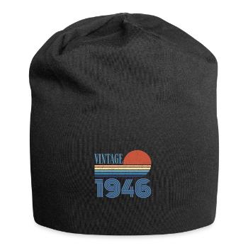 Jahrgang 1946 - Jersey-Beanie - Schwarz - Vorne