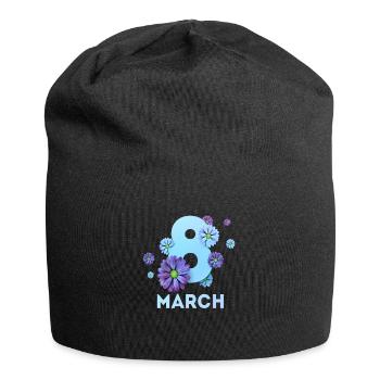 Women's Power March 8 GirlPower Female Feminism - Jersey Beanie - black - Front