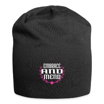emotional support offering help jokes - Jersey Beanie - black - Front