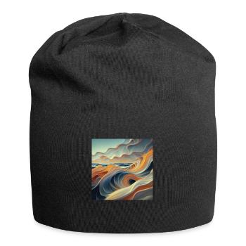 Mer futuriste - Bonnet en jersey - noir - Devant