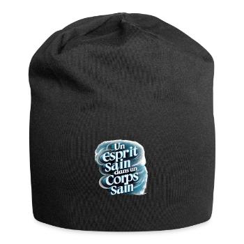 Feel good in a healthy body - Jersey Beanie - black - Front