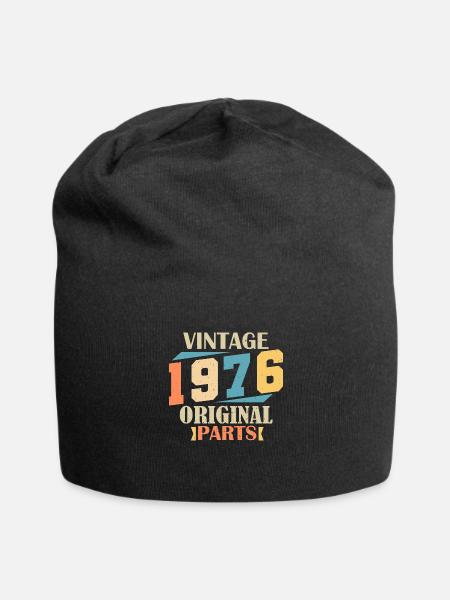 Monat 1976. 1976 Geburtstagsgeschenk. 48 Jahre alt Birt - Jersey-Beanie - Schwarz