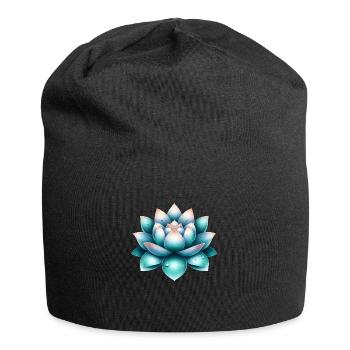 Serene Lotus Flower - Jersey Beanie - black - Front