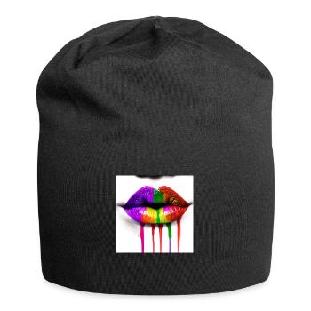 Rainbowkissmund 34 - Jersey Beanie - black - Front