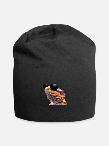 Bartagamen Sonnenbrille - Jersey-Beanie - Schwarz