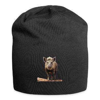Iberico-Schwein ist ein wahrer Genuss - Jersey-Beanie - Schwarz - Vorne