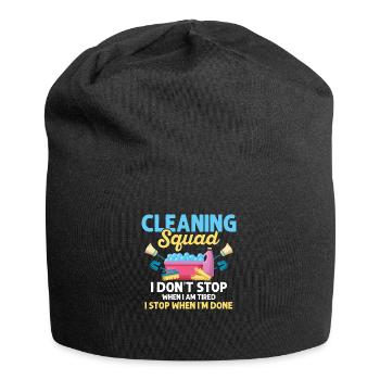 Cleaning Squad I Don't Stop Housekeeping Cleaner - Jersey Beanie - black - Front