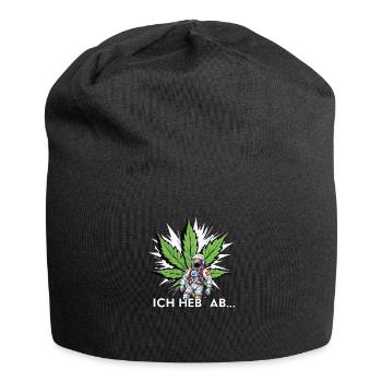 wie ein Astronaut - Jersey-Beanie - Schwarz - Vorne