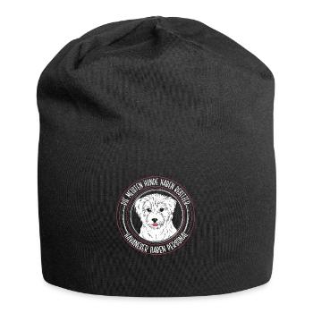 Les bichons havanais ont un maître maître de chien de bâton Hu - Bonnet en jersey - noir - Devant