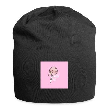 Lollipop-Süßigkeiten - Jersey-Beanie - Schwarz - Vorne