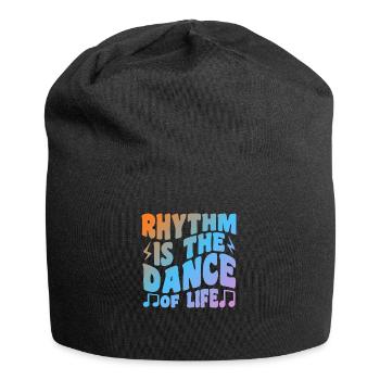 Rhythm Is The Dance Of Life - Jersey-Beanie - Schwarz - Vorne