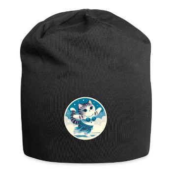 Chat Danseuse du Ventre - Bonnet en jersey - noir - Devant