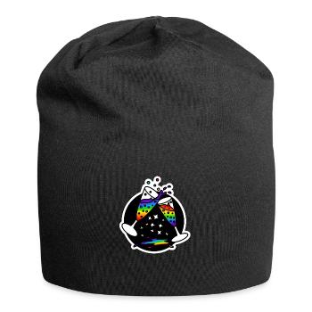 Sekt Gläser Prost zum Wohl : Sticky Queer Pride - Jersey-Beanie - Schwarz - Vorne