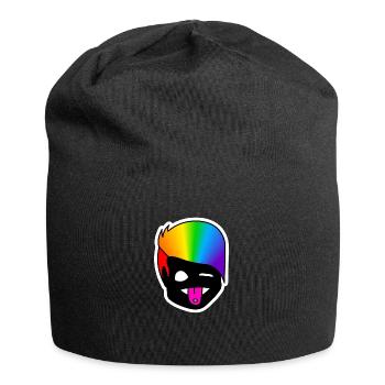 Zwinker Zunge : Sticky Queer Pride - Jersey-Beanie - Schwarz - Vorne