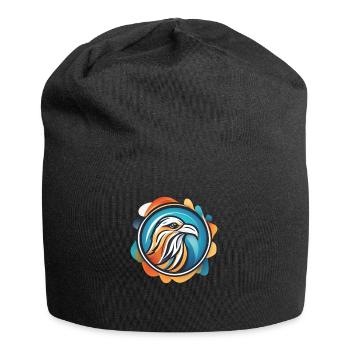 Vogel Logo Taube - Jersey-Beanie - Schwarz - Vorne