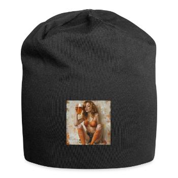 Bier - Jersey-Beanie - Schwarz - Vorne