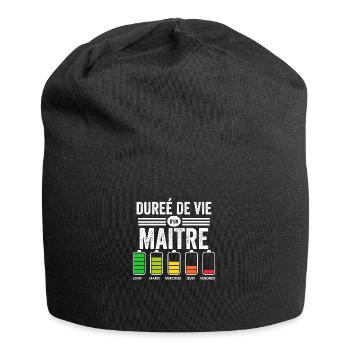 Humour Maitre D'école Pour Fin D'année Scolaire - Bonnet en jersey - noir - Devant