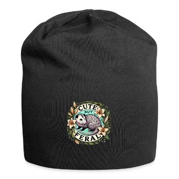 Niedlich, aber wild - Jersey-Beanie - Schwarz - Vorne