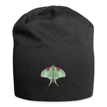 Art Nouveau Inspired Luna Moth - Jersey Beanie - black - Front