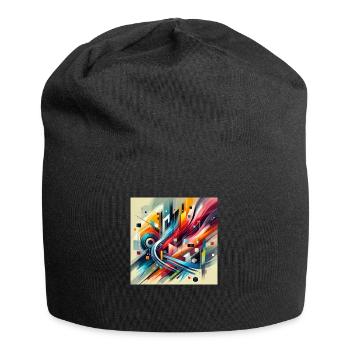 Living Harmony - Peinture abstraite - Bonnet en jersey - noir - Devant