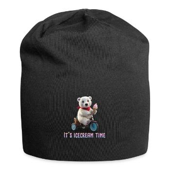 Eisbär i like ice in the sunshine 02 - Jersey-Beanie - Schwarz - Vorne