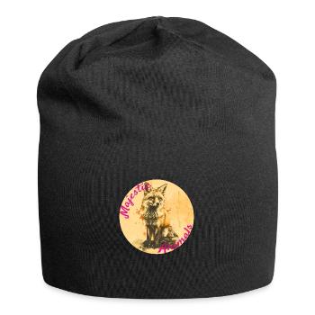 Majestic Animals: Clever Fox - Jersey Beanie - black - Front
