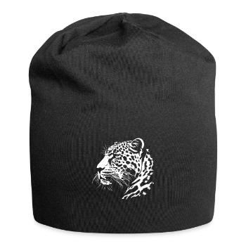 Leopard - Jersey Beanie - black - Front